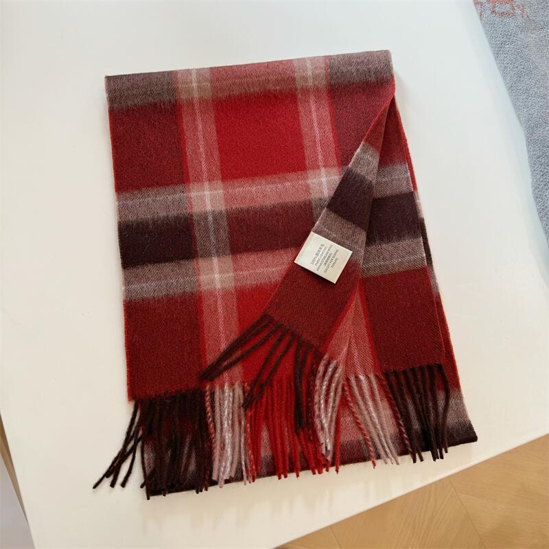 Australian Wool Plaid Scarf –Warm & Elegant Winter