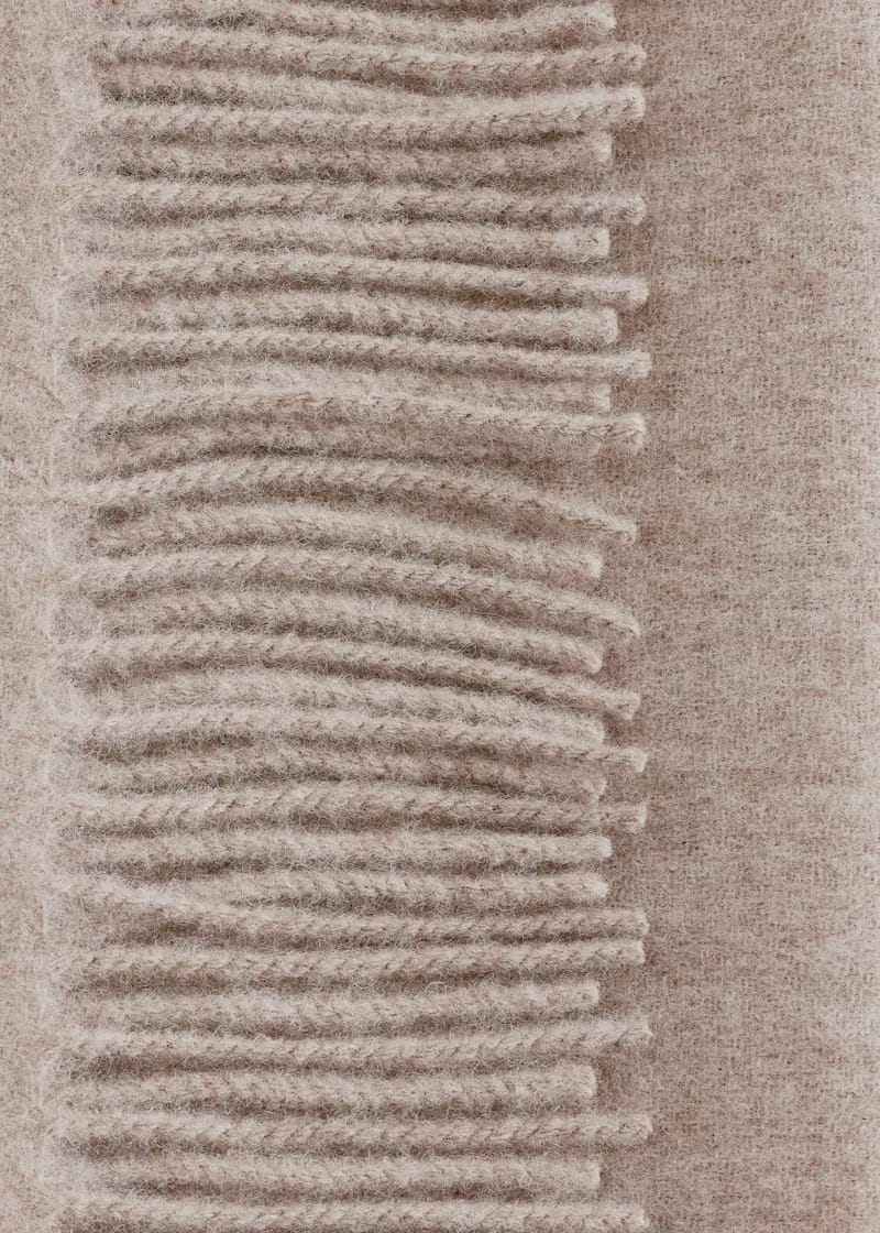 CILANZE Extra-Large 100% Wool Scarf Taupe