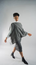 CILANZE Extra-Large 100% Wool Scarf Dark Grey